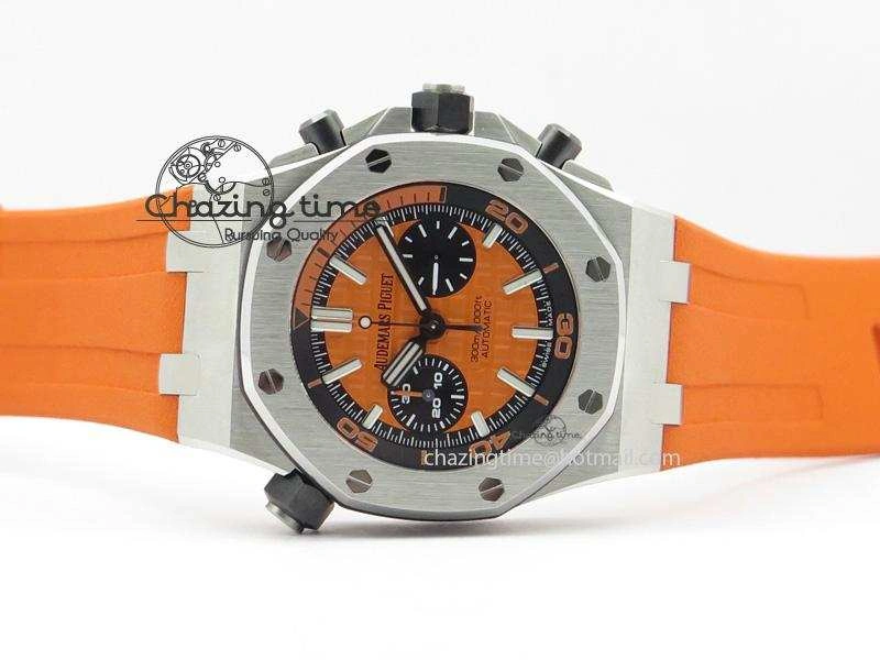 Royal Oak Offshore Diver Chronograph Orange JF Best Edition On Orange Rubber Strap A Sporty 5081