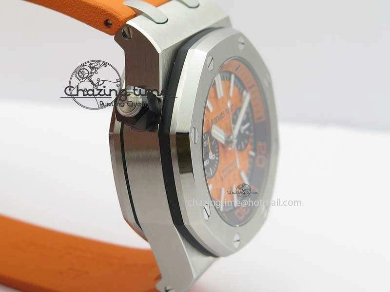 HighPerformance Royal Oak Offshore Diver Chronograph Orange Noob Best Edition On Orange Rubber Strap A 5065