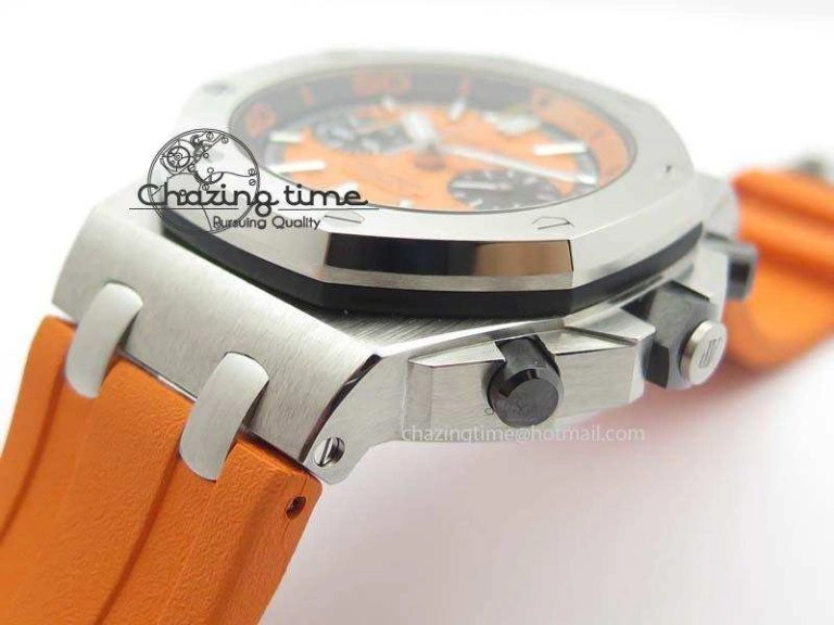 HighPerformance Royal Oak Offshore Diver Chronograph Orange Noob Best Edition On Orange Rubber Strap A 5065