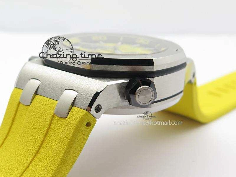 MultiPurpose Royal Oak Offshore Diver Chronograph Yellow JF Best Edition On Yellow Rubber Strap A 5086