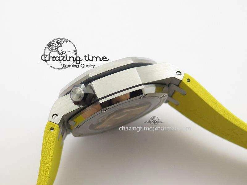 MultiPurpose Royal Oak Offshore Diver Chronograph Yellow JF Best Edition On Yellow Rubber Strap A 5086