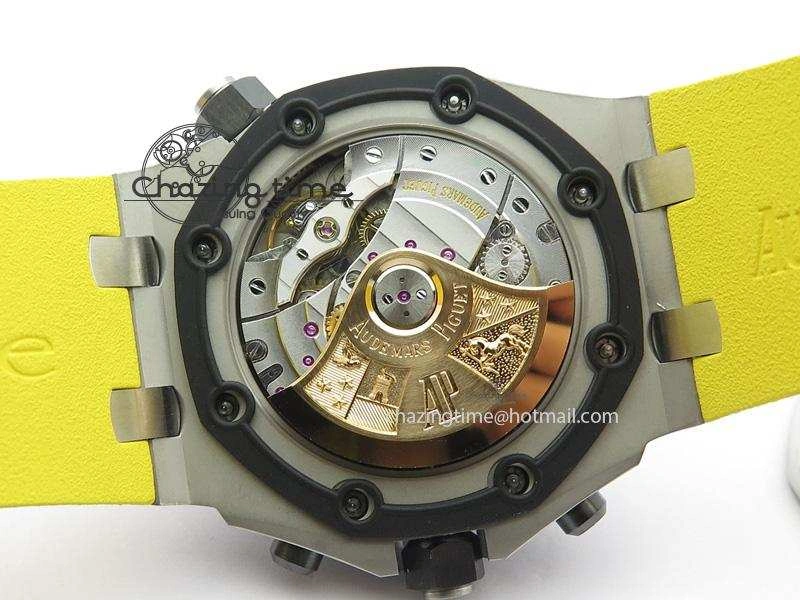 MultiPurpose Royal Oak Offshore Diver Chronograph Yellow JF Best Edition On Yellow Rubber Strap A 5086
