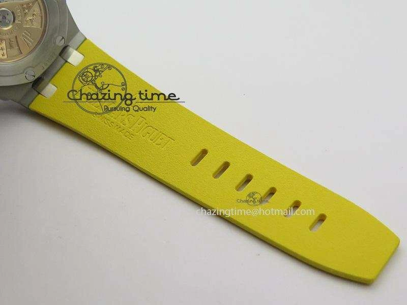 MultiPurpose Royal Oak Offshore Diver Chronograph Yellow JF Best Edition On Yellow Rubber Strap A 5086