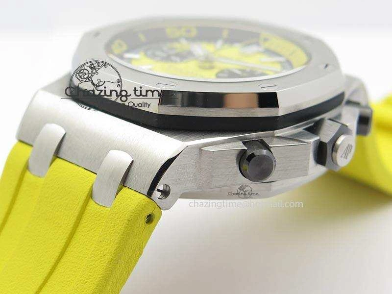 Royal Oak Offshore Diver Chronograph Yellow Noob Best Edition On Yellow Rubber Strap A MultiPurpose 5072