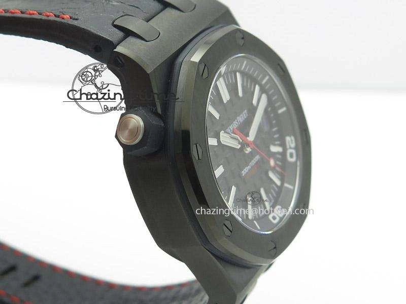 Royal Oak Offshore Diver Ember Limited Edition JF Best Edition On Black Leather Strap A FlexibleFit 5109