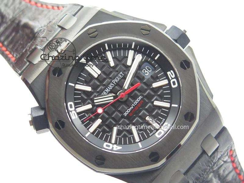 Royal Oak Offshore Diver Ember Limited Edition JF Best Edition On Black Leather Strap A FlexibleFit 5109