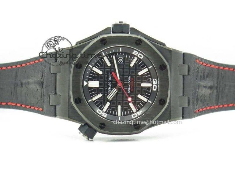Royal Oak Offshore Diver Ember Limited Edition JF Best Edition On Black Leather Strap A FlexibleFit 5109