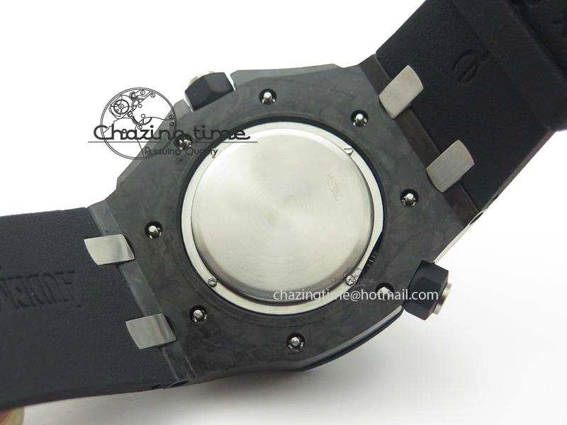 Royal Oak Offshore Diver Forged Carbon 1:1 V6F Best Edition On Rubber Strap A WellDesigned 5110
