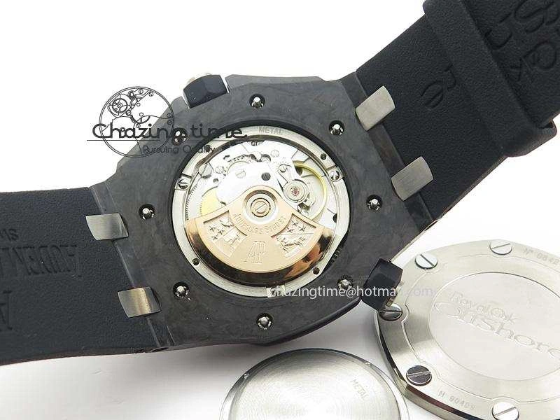 Royal Oak Offshore Diver Forged Carbon 1:1 V6F Best Edition On Rubber Strap A WellDesigned 5110