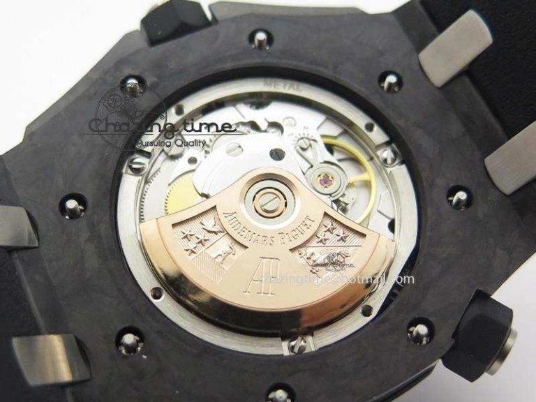 Royal Oak Offshore Diver Forged Carbon 1:1 V6F Best Edition On Rubber Strap A WellDesigned 5110