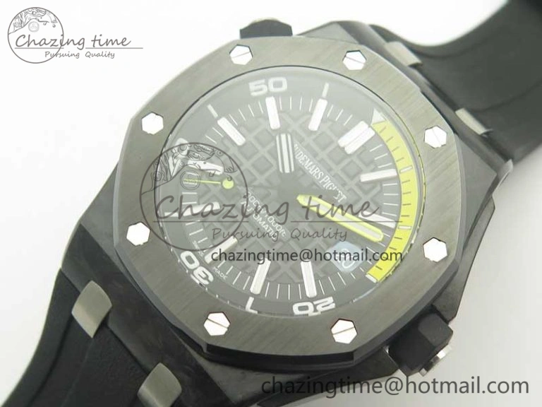 Royal Oak Offshore Diver Forged Carbon 15706 1:1 JF Best Edition on Rubber Strap A3120 V5S Sophisticated 4902