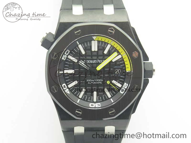 Royal Oak Offshore Diver Forged Carbon 15706 1:1 JF Best Edition on Rubber Strap A3120 V5S Sophisticated 4902