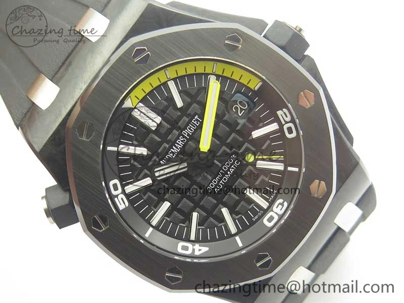 Royal Oak Offshore Diver Forged Carbon 15706 1:1 JF Best Edition on Rubber Strap A3120 V5S Sophisticated 4902