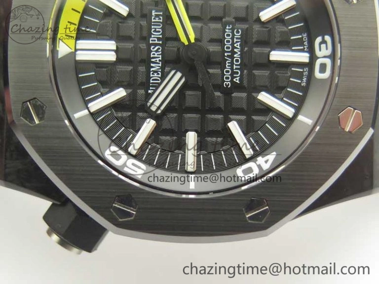 Royal Oak Offshore Diver Forged Carbon 15706 1:1 JF Best Edition on Rubber Strap A3120 V5S Sophisticated 4902
