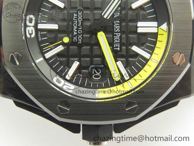 Royal Oak Offshore Diver Forged Carbon 15706 1:1 JF Best Edition on Rubber Strap A3120 V5S Sophisticated 4902