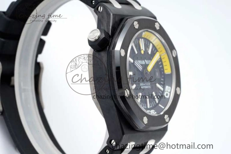 Royal Oak Offshore Diver Forged Carbon IPF Best Edition on Rubber Strap MIYOTA Bold 4731