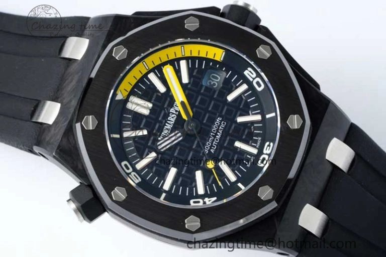 Royal Oak Offshore Diver Forged Carbon IPF Best Edition on Rubber Strap MIYOTA Bold 4731