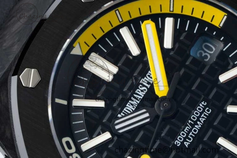 Royal Oak Offshore Diver Forged Carbon IPF Best Edition on Rubber Strap MIYOTA Bold 4731