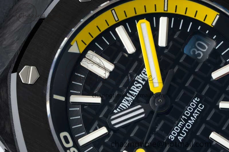 Royal Oak Offshore Diver Forged Carbon IPF Best Edition on Rubber Strap MIYOTA Bold 4731
