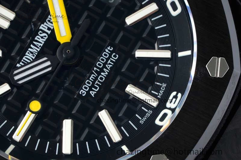 Royal Oak Offshore Diver Forged Carbon IPF Best Edition on Rubber Strap MIYOTA Bold 4731
