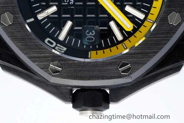 Royal Oak Offshore Diver Forged Carbon IPF Best Edition on Rubber Strap MIYOTA Bold 4731