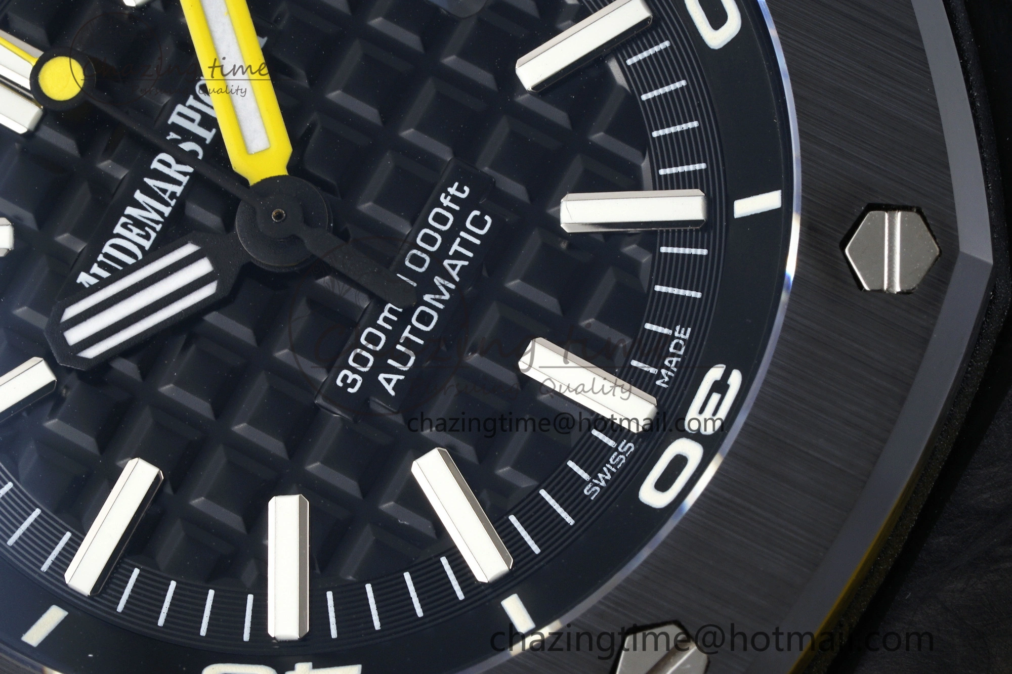 Royal Oak Offshore Diver Forged Carbon IPF Best Edition on Yellow Rubber Strap MIYOTA Trendy 4698