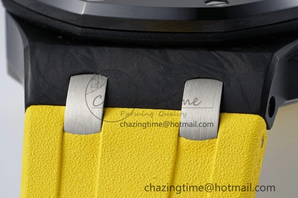Royal Oak Offshore Diver Forged Carbon IPF Best Edition on Yellow Rubber Strap MIYOTA Trendy 4698