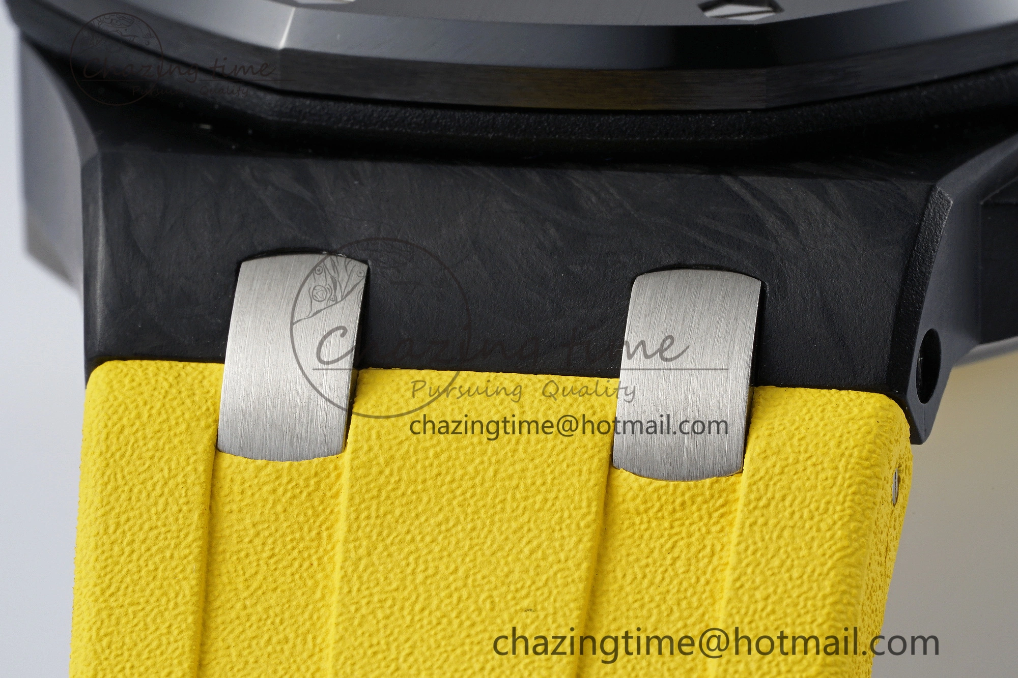 Royal Oak Offshore Diver Forged Carbon IPF Best Edition on Yellow Rubber Strap MIYOTA Trendy 4698