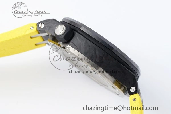 Royal Oak Offshore Diver Forged Carbon IPF Best Edition on Yellow Rubber Strap MIYOTA Trendy 4698