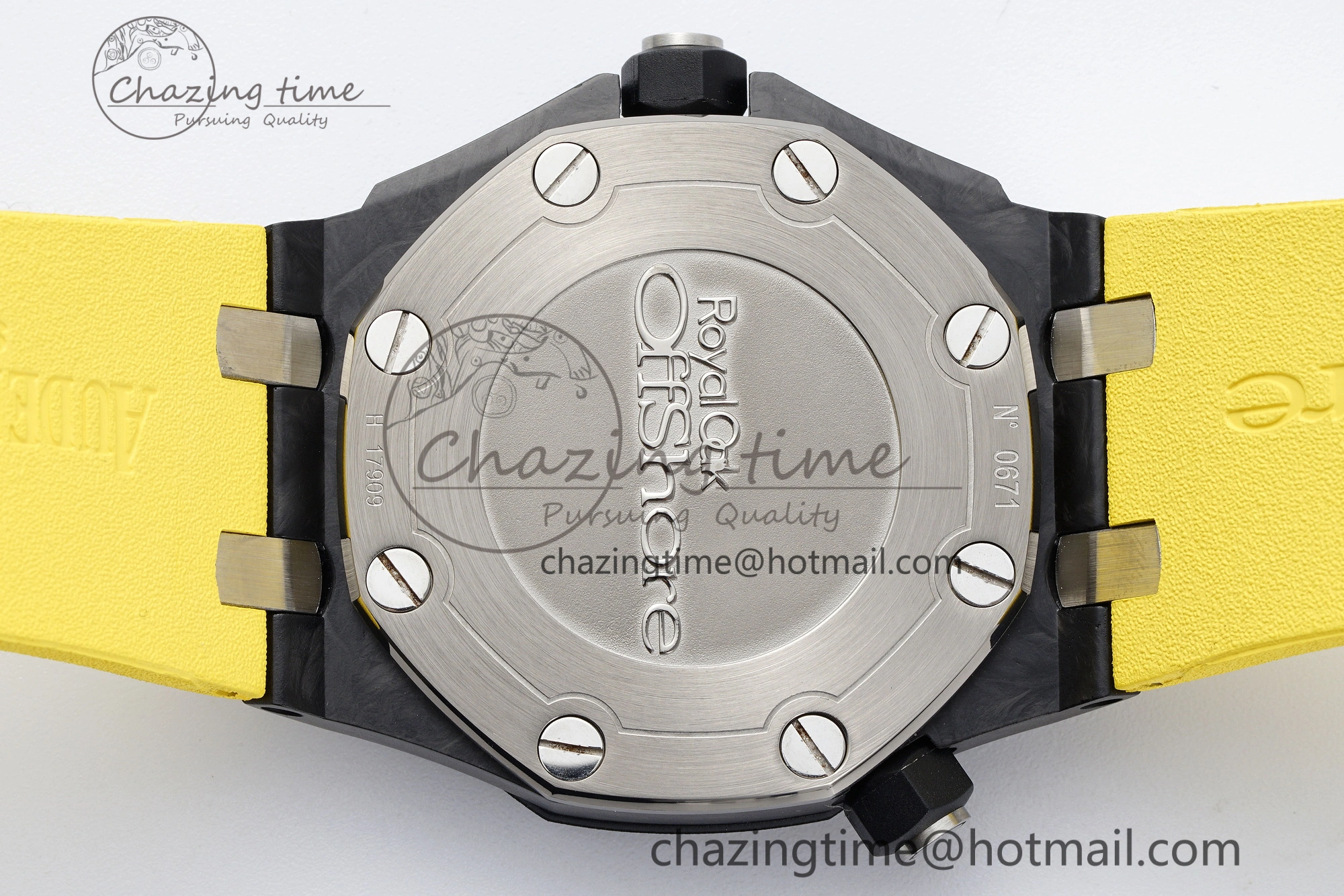 Royal Oak Offshore Diver Forged Carbon IPF Best Edition on Yellow Rubber Strap MIYOTA Trendy 4698