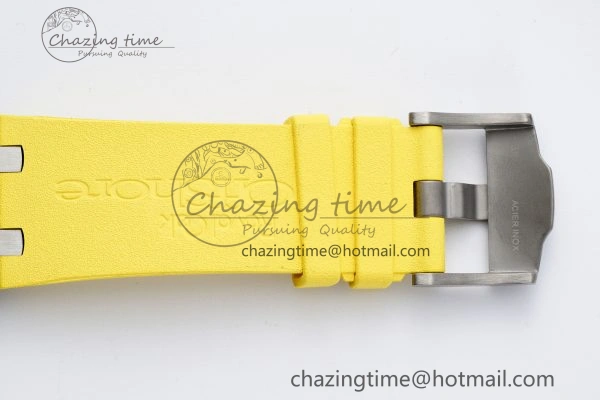 Royal Oak Offshore Diver Forged Carbon IPF Best Edition on Yellow Rubber Strap MIYOTA Trendy 4698