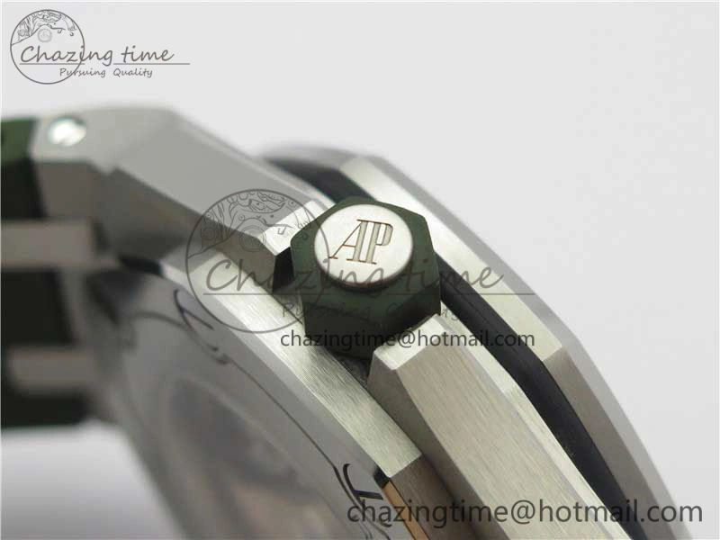 Royal Oak Offshore Diver Green 15710 JF 1:1 Best Edition on Green Rubber Strap A Lightweight 4868