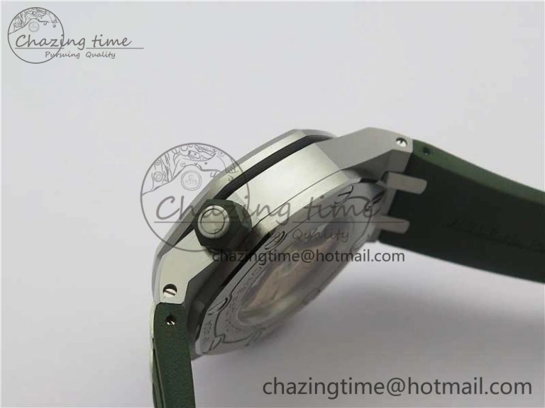 Royal Oak Offshore Diver Green 15710 JF 1:1 Best Edition on Green Rubber Strap A Lightweight 4868