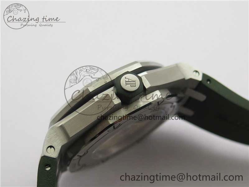 Royal Oak Offshore Diver Green 15710 JF 1:1 Best Edition on Green Rubber Strap A GoAnywhere 4821