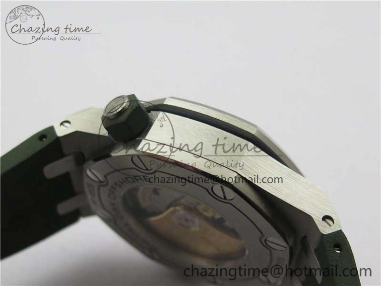 Royal Oak Offshore Diver Green 15710 JF 1:1 Best Edition on Green Rubber Strap A GoAnywhere 4821