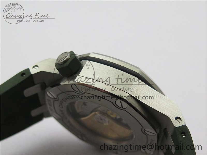 Royal Oak Offshore Diver Green 15710 JF 1:1 Best Edition on Green Rubber Strap A GoAnywhere 4821