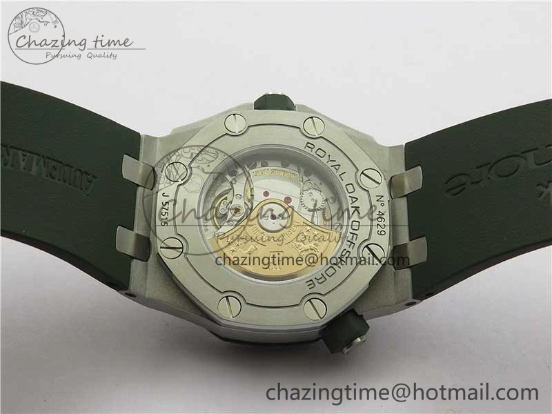 Royal Oak Offshore Diver Green 15710 JF 1:1 Best Edition on Green Rubber Strap A GoAnywhere 4821