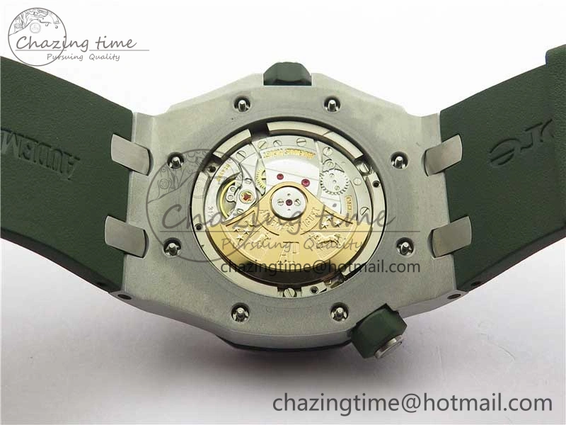 Royal Oak Offshore Diver Green 15710 JF 1:1 Best Edition on Green Rubber Strap A GoAnywhere 4821