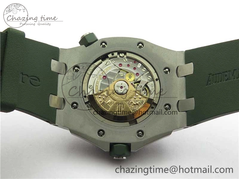 Royal Oak Offshore Diver Green 15710 JF 1:1 Best Edition on Green Rubber Strap A GoAnywhere 4821