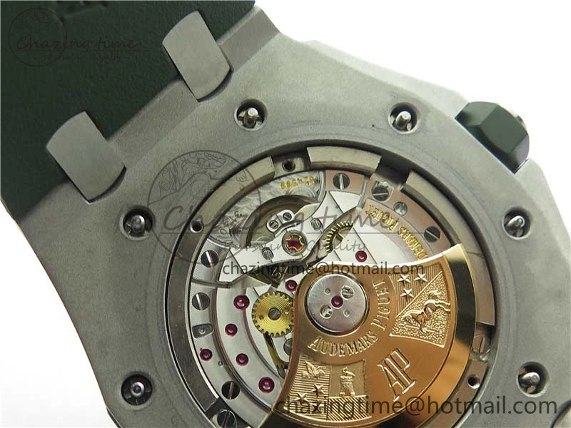 Royal Oak Offshore Diver Green 15710 JF 1:1 Best Edition on Green Rubber Strap A GoAnywhere 4821