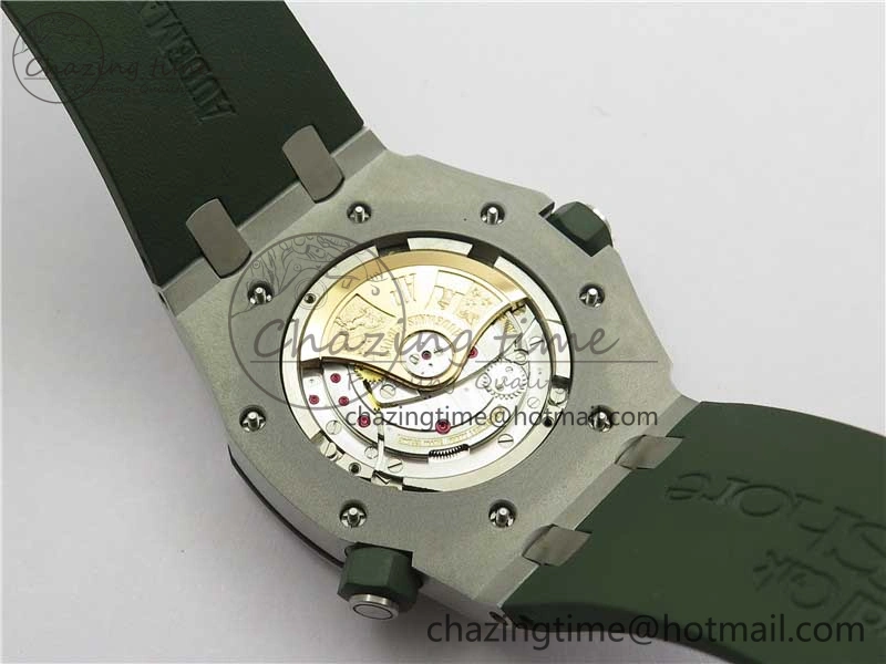 Royal Oak Offshore Diver Green 15710 JF 1:1 Best Edition on Green Rubber Strap A GoAnywhere 4821