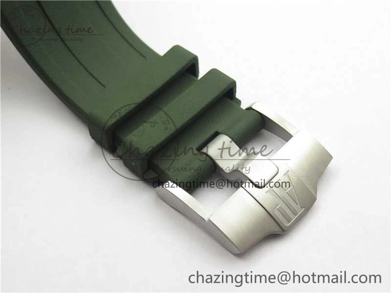 Royal Oak Offshore Diver Green 15710 JF 1:1 Best Edition on Green Rubber Strap A GoAnywhere 4821