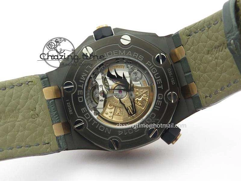 Royal Oak Offshore Diver QEII CUP 2014 JF Best Edition On Leather Strap A3120 V2 ( Free XS Rubber ) Minimalist 5079