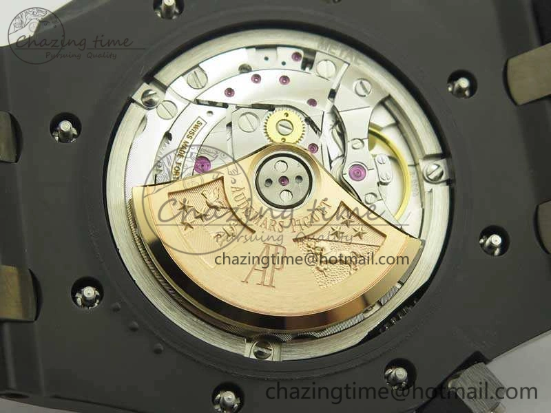 Vibrant Royal Oak Offshore Diver Real Black Ceramic XF 1:1 Best Edition On Rubber Strap A3120 V 4958