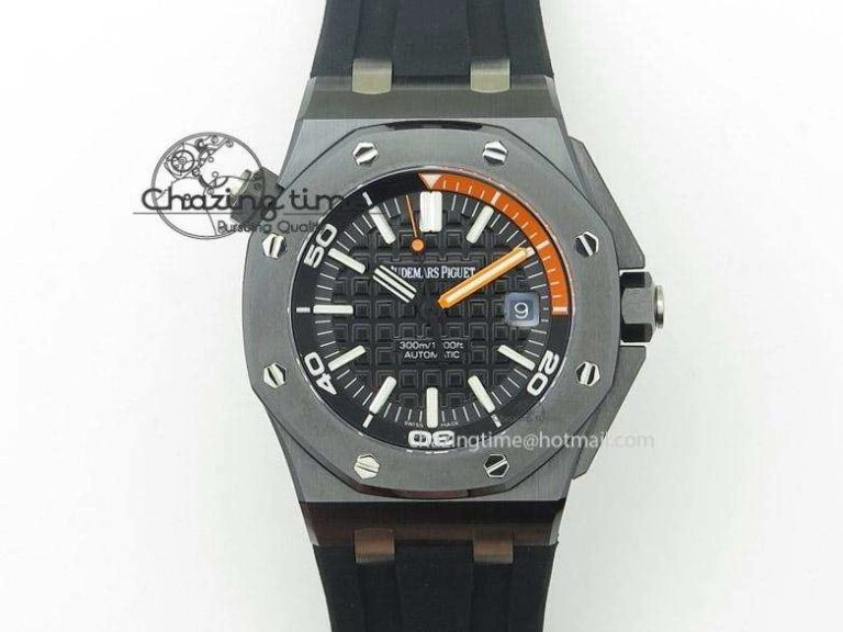 Royal Oak Offshore Diver Real Ceramic Noob Best Edition on Rubber Strap A Attractive 5136
