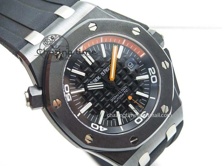 Royal Oak Offshore Diver Real Ceramic Noob Best Edition on Rubber Strap A Attractive 5136