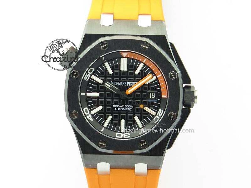 Royal Oak Offshore Diver Real Ceramic V6F Best Edition On Orange Rubber Strap A EasyCare 5090