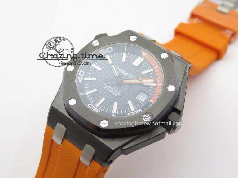 Royal Oak Offshore Diver Real Ceramic V6F Best Edition On Orange Rubber Strap A EasyCare 5090