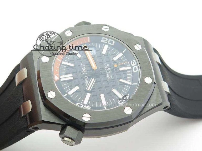 Royal Oak Offshore Diver Real Ceramic V6F Best Edition On Rubber Strap A3120 V OdorResistant 5082