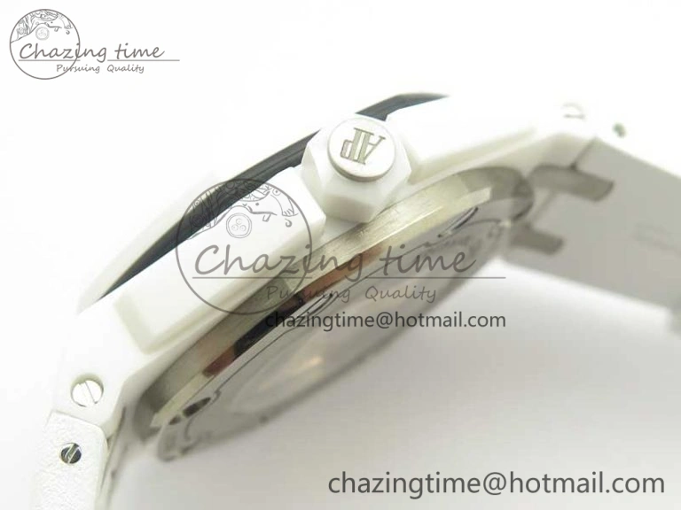 Modern Royal Oak Offshore Diver Solid White Ceramic JF 1:1 Best Edition On White Rubber Strap A3120 V 4941